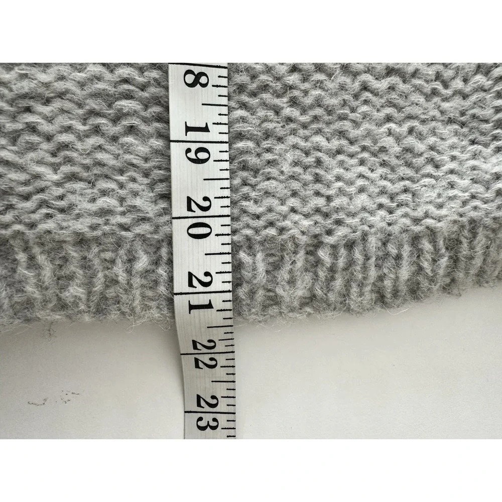 Eleven Six‎ Vaida Sweater Women's M/L Pale Grey Hand Knit Baby Alpaca Wool  $398